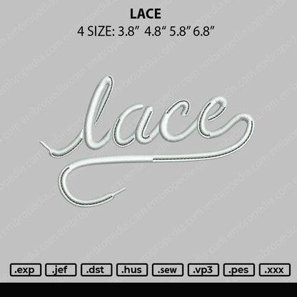 Lace Embroidery File 4 size