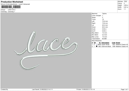 Lace Embroidery File 4 size