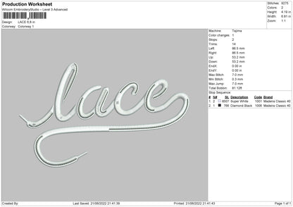 Lace Embroidery File 4 size