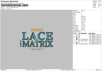 Lace Vs Matrix Embroidery File 5 sizes