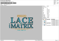 Lace Vs Matrix Embroidery File 5 sizes