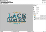 Lace Vs Matrix Embroidery File 5 sizes