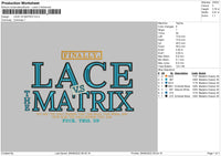 Lace Vs Matrix Embroidery File 5 sizes