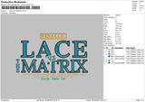 Lace Vs Matrix Embroidery File 5 sizes