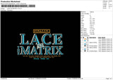 Lace Vs Matrix V2 Embroidery File 5 sizes
