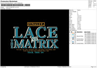 Lace Vs Matrix V2 Embroidery File 5 sizes