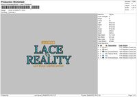 Lace Vs Reality Embroidery File 5 sizes