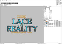 Lace Vs Reality Embroidery File 5 sizes