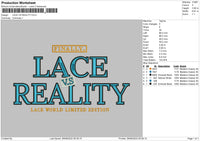 Lace Vs Reality Embroidery File 5 sizes