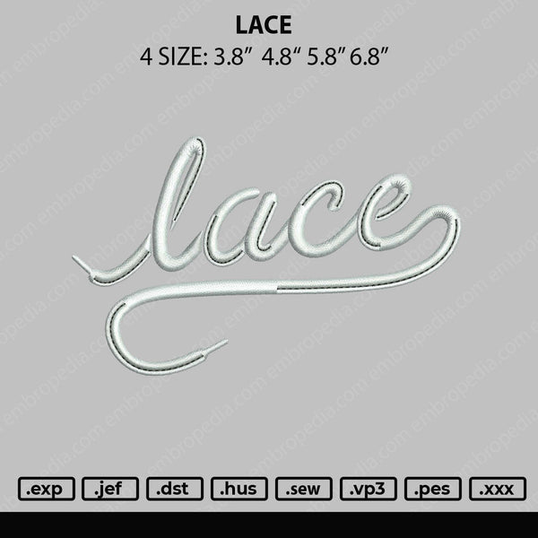 Lace Embroidery File 4 size