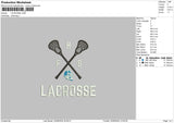 Lacrossetext Embroidery File 6 sizes
