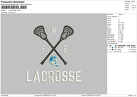 Lacrossetext Embroidery File 6 sizes
