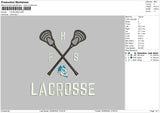 Lacrossetext Embroidery File 6 sizes