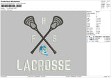 Lacrossetext Embroidery File 6 sizes
