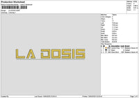 Dosistext Embroidery File 6 sizes