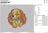 Dog 1306b Embroidery File 6 sizes