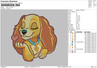 Dog 1306b Embroidery File 6 sizes