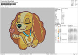 Dog 1306b Embroidery File 6 sizes