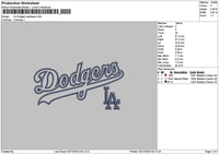 Dodgersapp 0212 Embroidery File 6 sizes