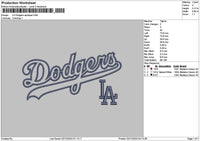 Dodgersapp 0212 Embroidery File 6 sizes