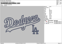 Dodgersapp 0212 Embroidery File 6 sizes