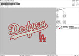 Dodgerstext V3 Embroidery File 6 sizes