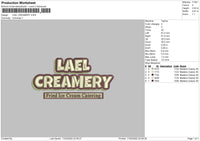 Leal Creamery Embroidery File 4 size