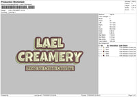 Leal Creamery Embroidery File 4 size