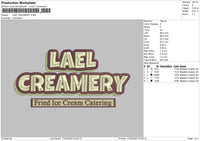 Leal Creamery Embroidery File 4 size