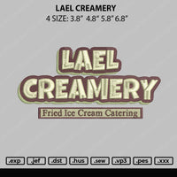 Leal Creamery Embroidery File 4 size