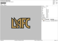 LAFC Embroidery File 4 size