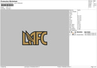 LAFC Embroidery File 4 size