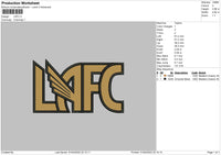 LAFC Embroidery File 4 size