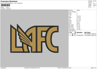 LAFC Embroidery File 4 size