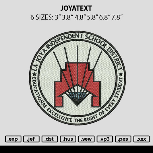 Joyatext Embroidery Machine Design File 6 sizes