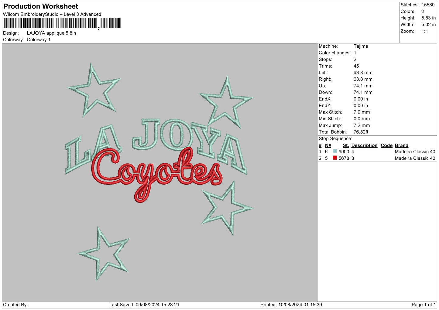 Lajoyatext App Embroidery File 6 sizes