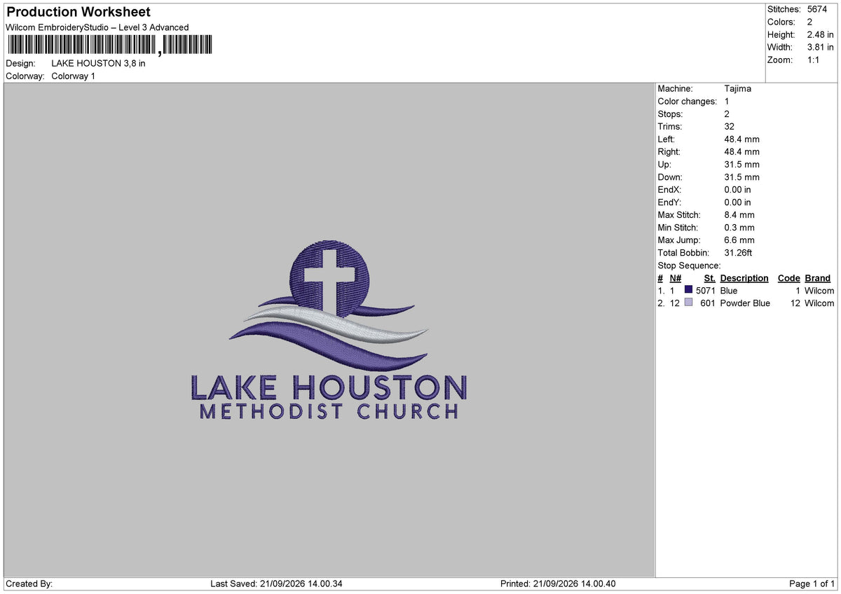 Lake Houston Embroidery Machine Design Files