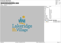 Lakaridge Embroidery File 4 size