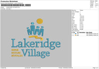 Lakaridge Embroidery File 4 size