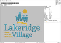 Lakaridge Embroidery File 4 size