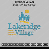 Lakaridge Embroidery File 4 size