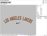 LA Lakers Swoosh Embroidery File 4 size