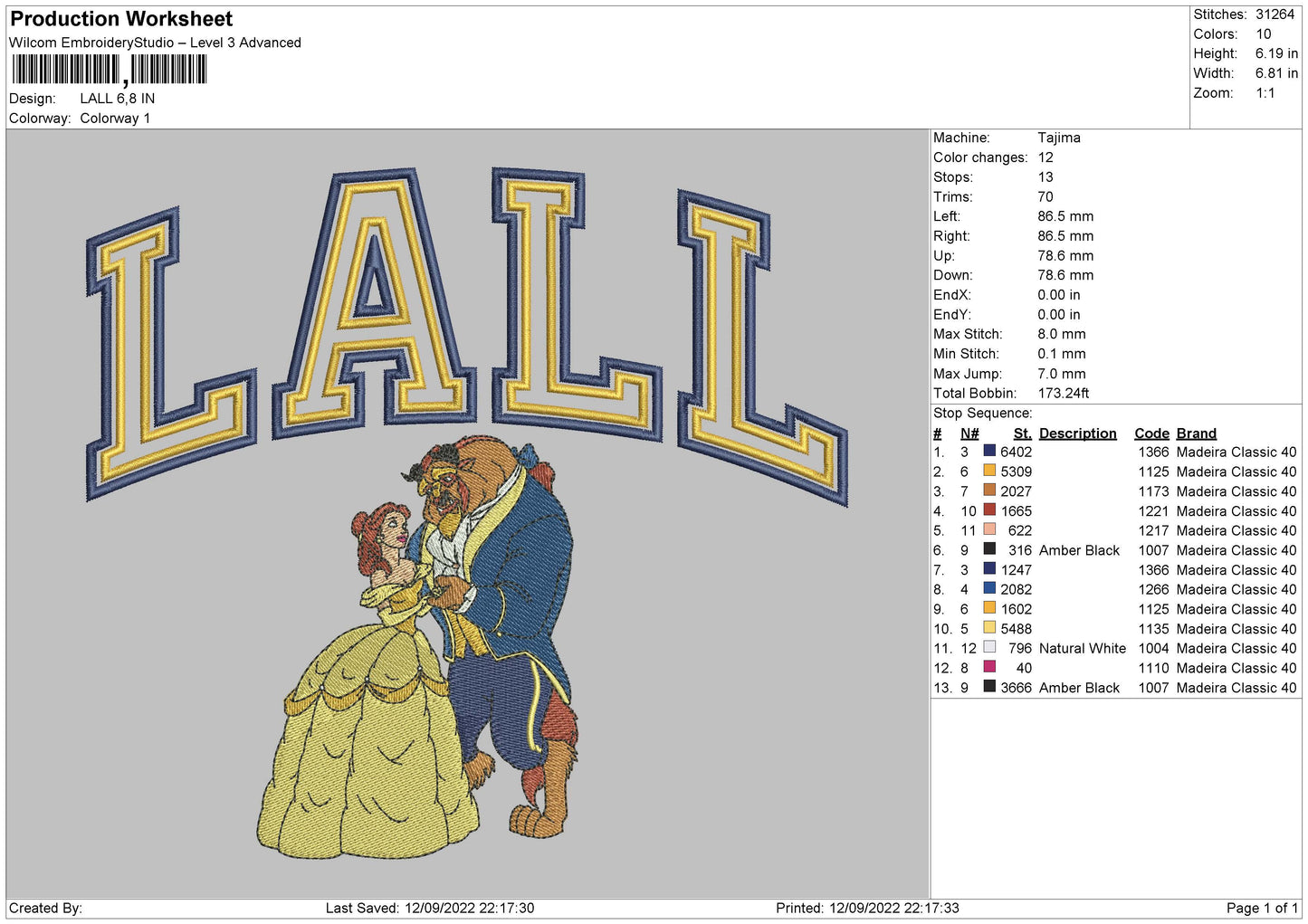 Lall Embroidery File 5 sizes