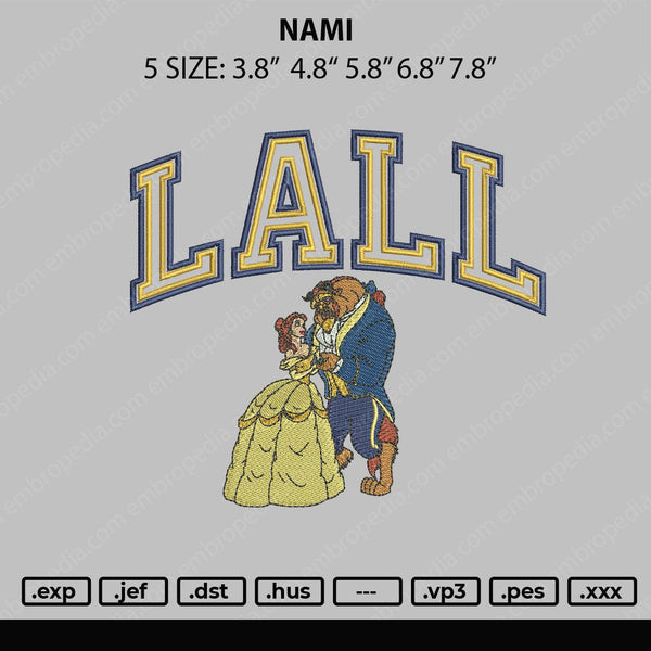 Lall Embroidery File 5 sizes