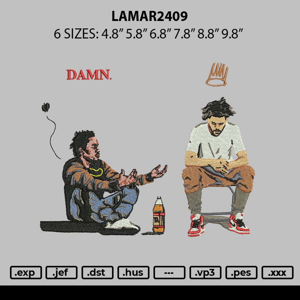 Lamar 2409 Embroidery File 6 sizes