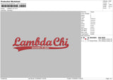 Lambdi Chi Embroidery File 4 size