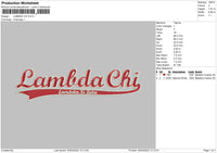 Lambda Chi Embroidery File 4 size