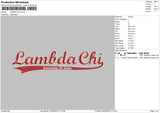 Lambda Chi Embroidery File 4 size