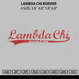 Lambda Chi Embroidery File 4 size
