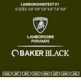 Lamborghinitext V1 Embroidery File 6 sizes